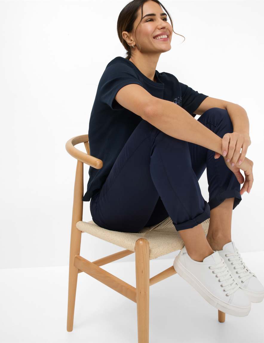 Eurex By Brax Women's Fashion Pants Style CAROLA Dark Blue Feminine Fit