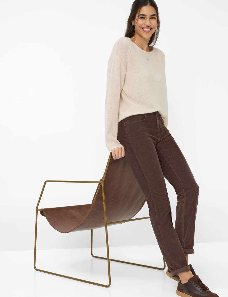 Eurex By Brax Women's Fashion Pants Style CAROLA Dark Brown Feminine Fit