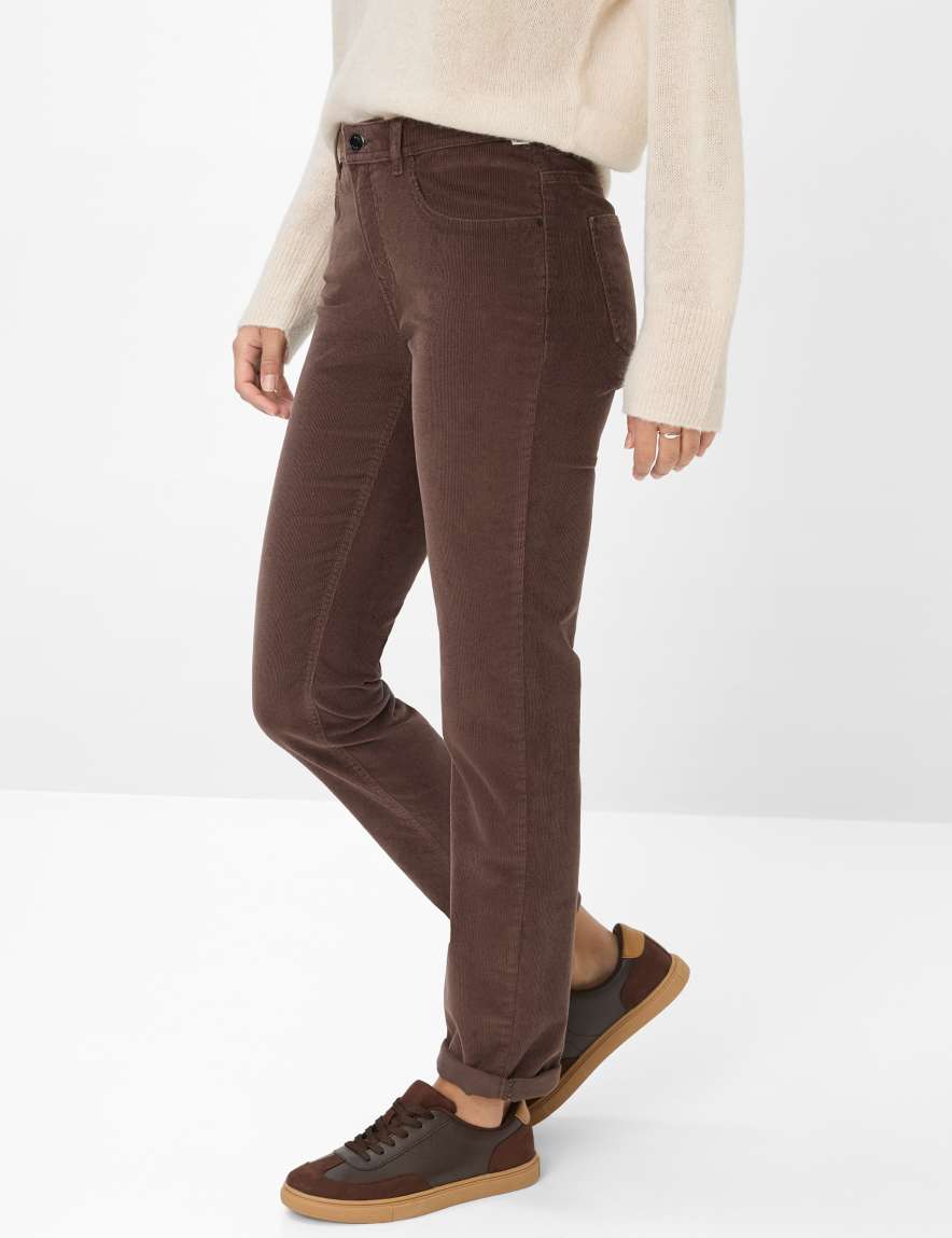 eurex by brax Women's fashion Pants Style CAROLA Dark Brown Feminine Fit