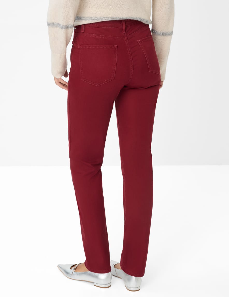 Eurex By Brax Women's Fashion Pants Style CAROLA Dark Red Feminine Fit