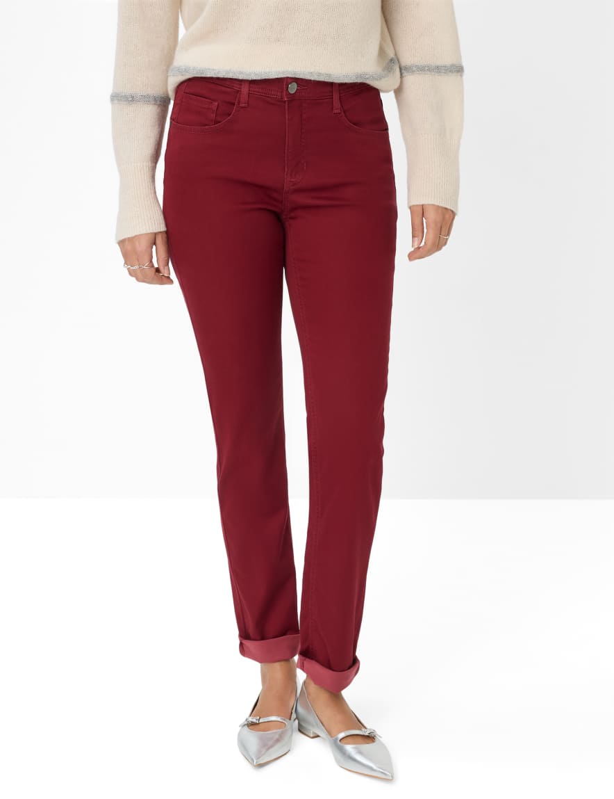 eurex by brax Women's fashion Pants Style CAROLA Dark Red Feminine Fit