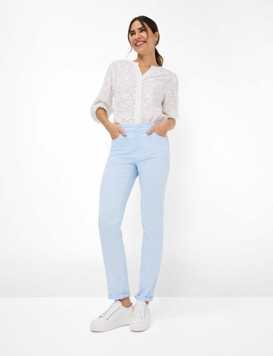 Eurex By Brax Women's Fashion Pants Style CAROLA Light Blue Feminine Fit