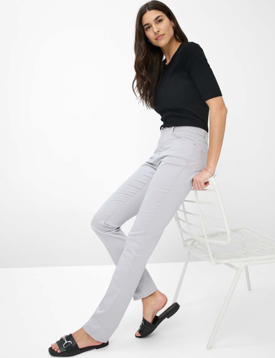 Eurex By Brax Women's Fashion Pants Style CAROLA Light Gray Feminine Fit