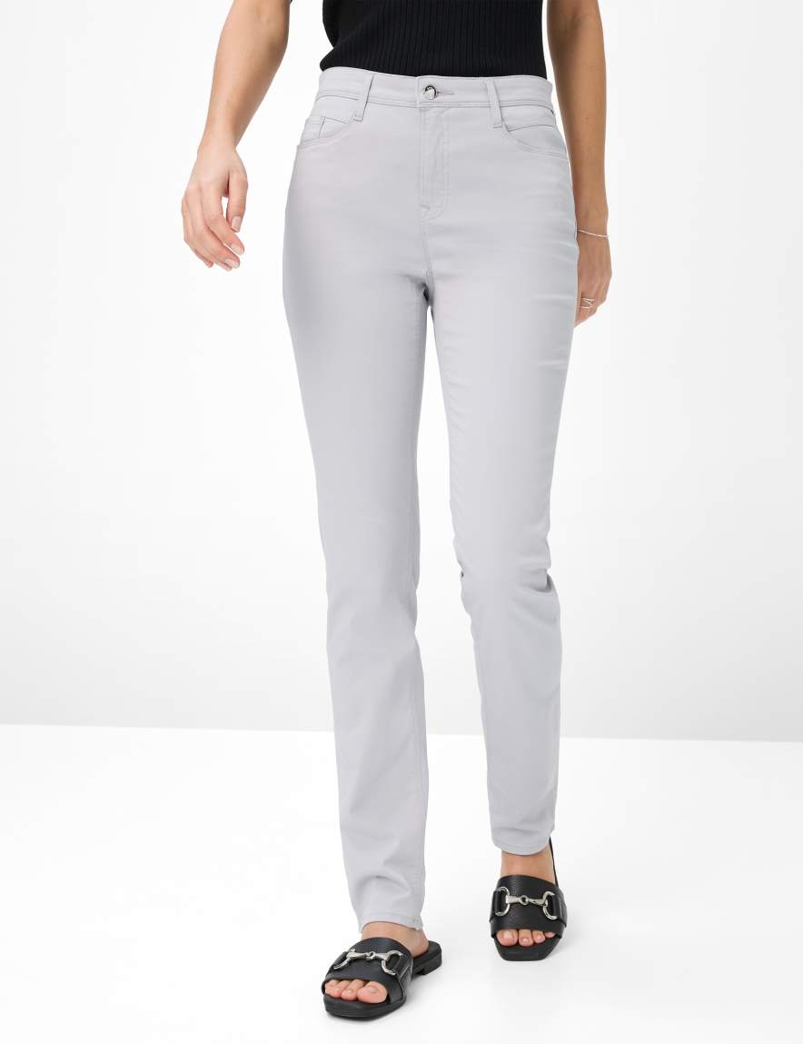 eurex by brax Women's fashion Pants Style CAROLA Light Gray Feminine Fit