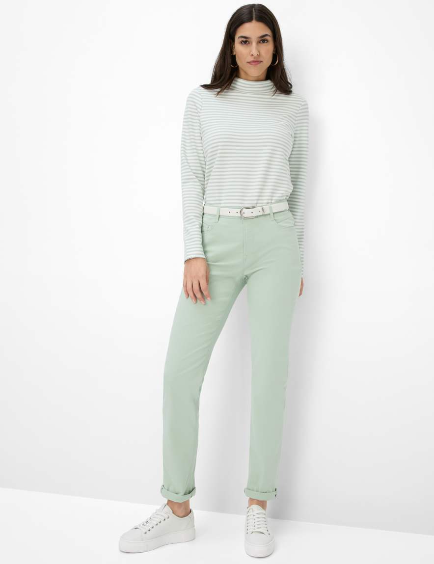 Eurex By Brax Women's Fashion Pants Style CAROLA Light Green Feminine Fit