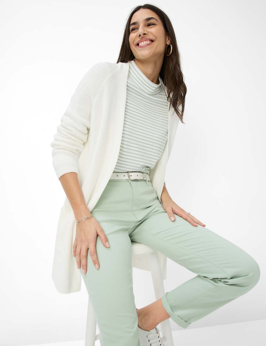 Eurex By Brax Women's Fashion Pants Style CAROLA Light Green Feminine Fit