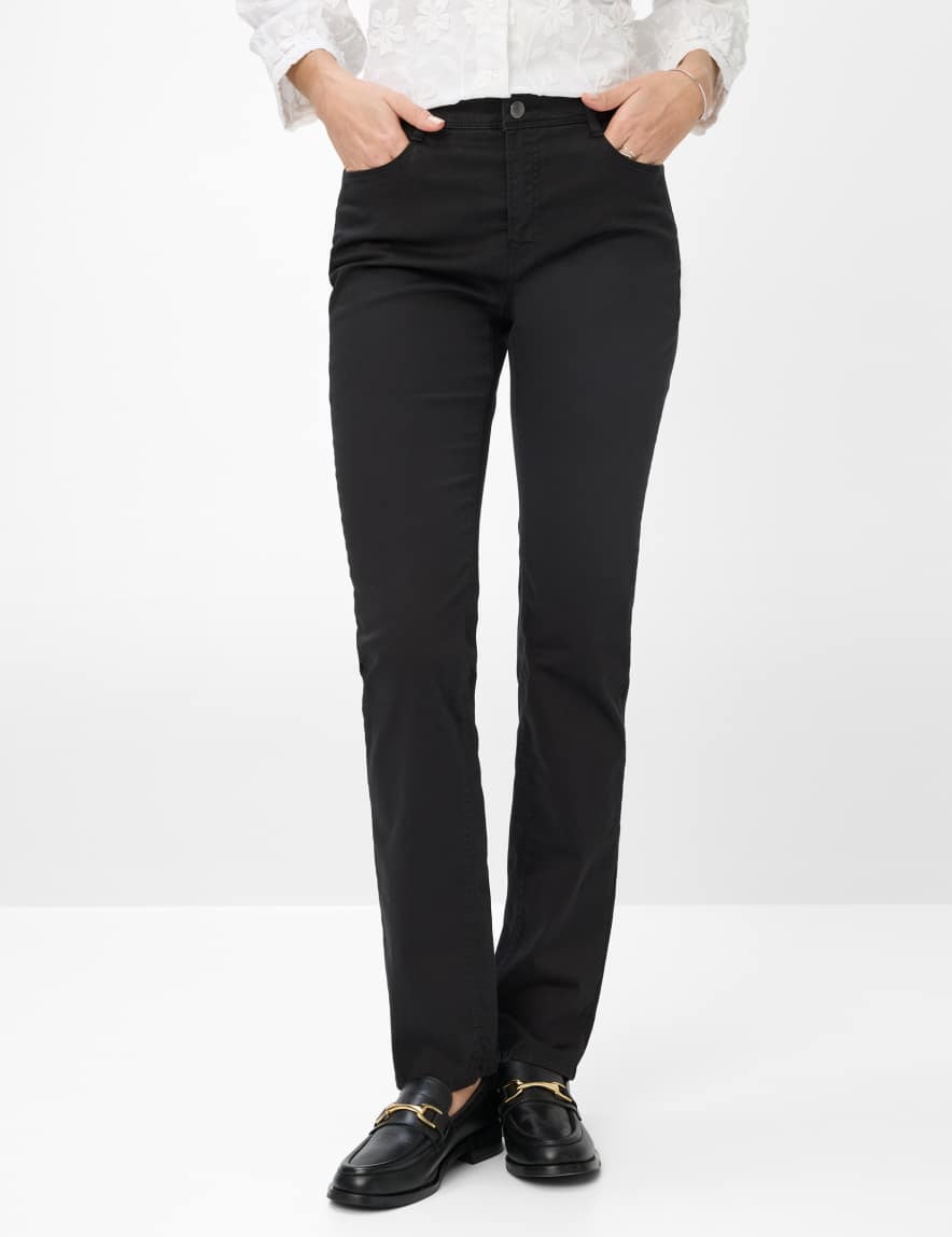 eurex by brax Women's fashion Pants Style CAROLA Perma Black Feminine Fit