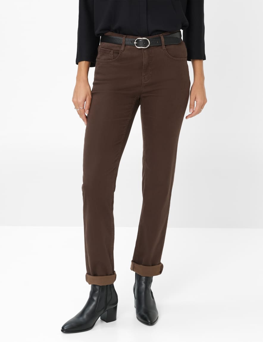 eurex by brax Women's fashion Pants Style CAROLA Perma Brown Feminine Fit