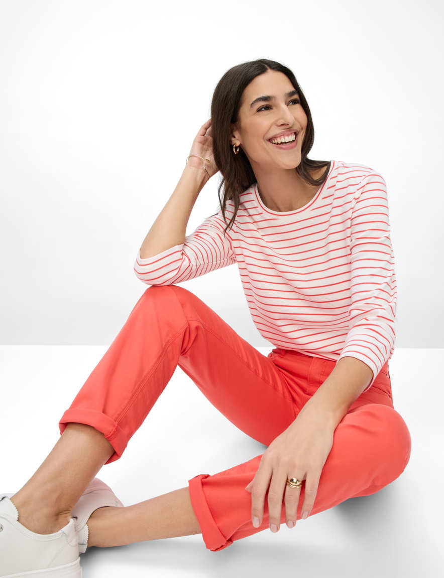 Eurex By Brax Women's Fashion Pants Style CAROLA Red Feminine Fit