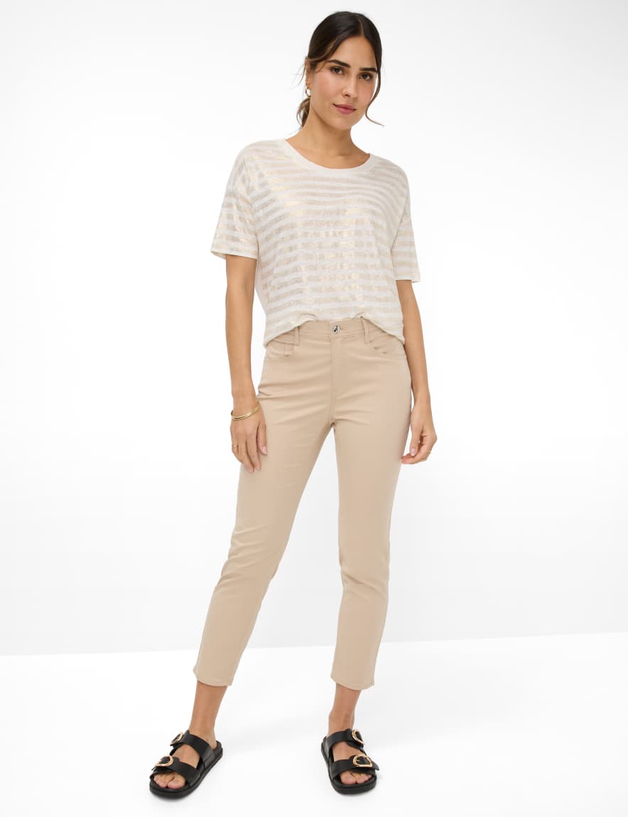 Eurex By Brax Women's Fashion Pants Style CAROLA S Beige Feminine Fit