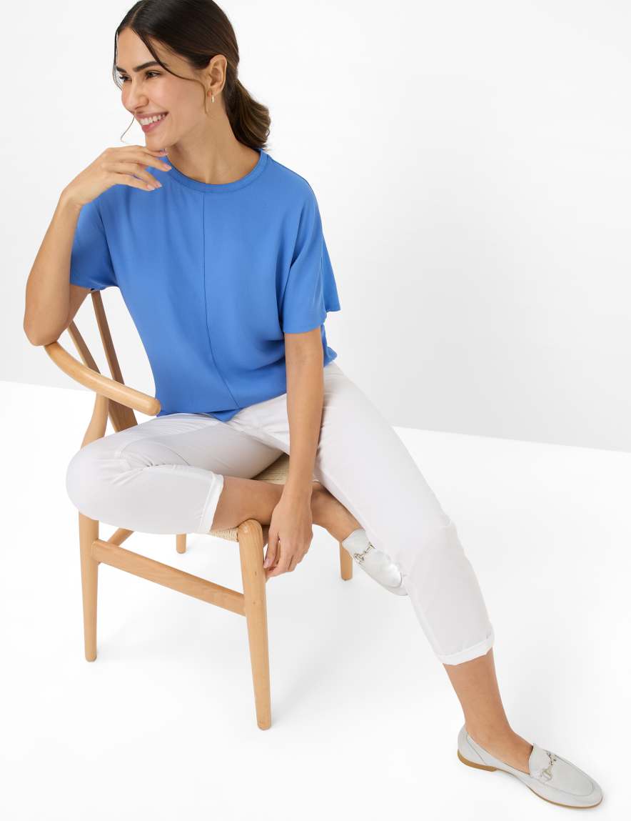 Eurex By Brax Women's Fashion Pants Style CAROLA S White Feminine Fit