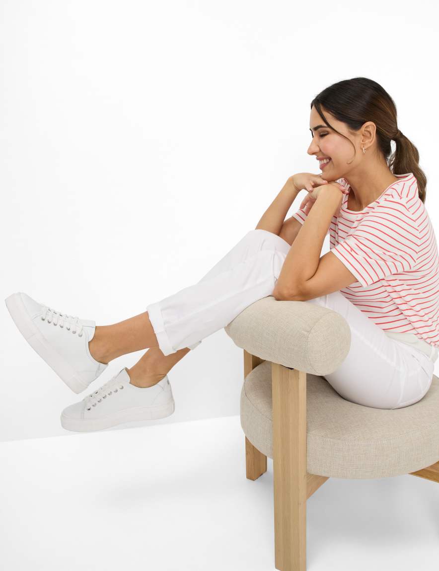 Eurex By Brax Women's Fashion Pants Style CAROLA White Feminine Fit