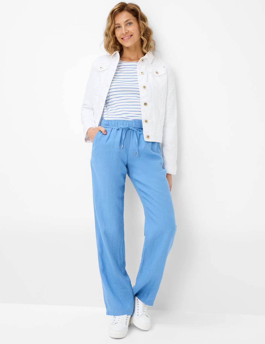 Eurex By Brax Women's Fashion Pants Style FARINA Blue Wide Leg