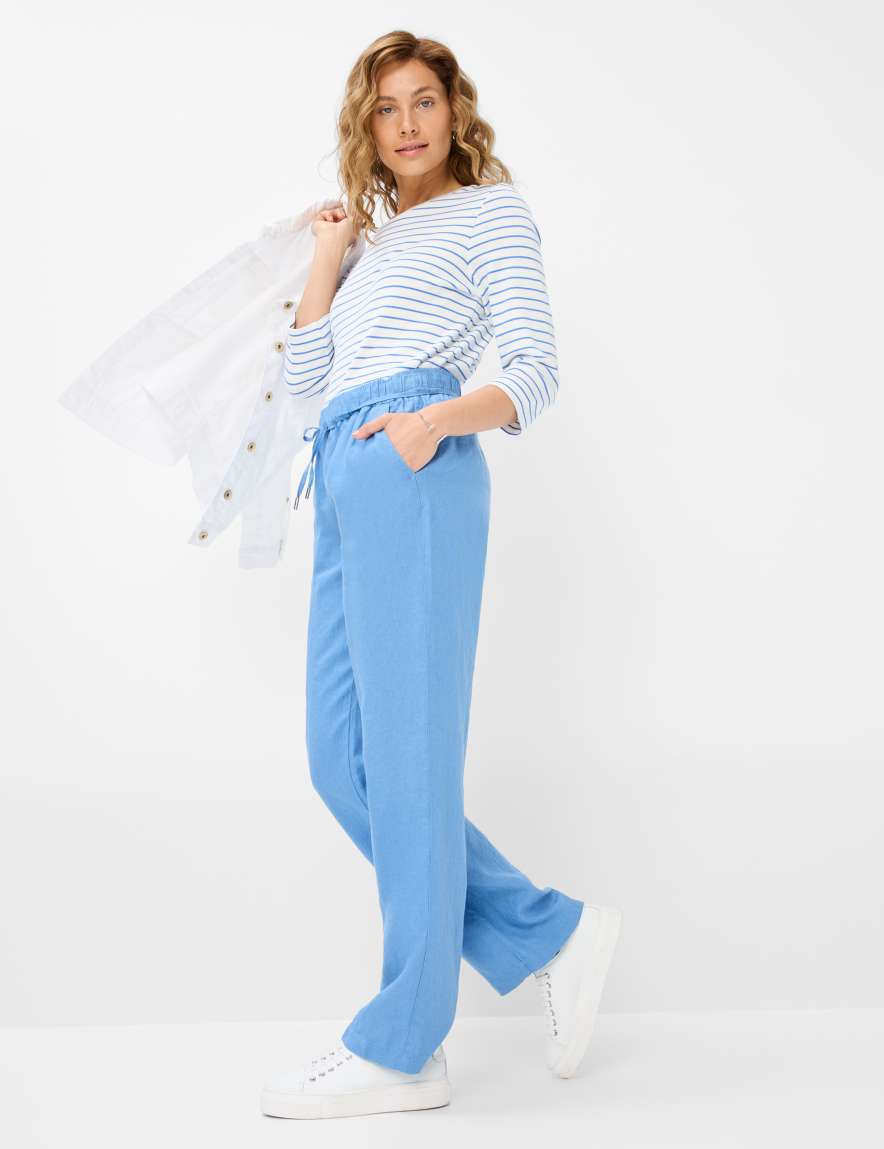 Eurex By Brax Women's Fashion Pants Style FARINA Blue Wide Leg