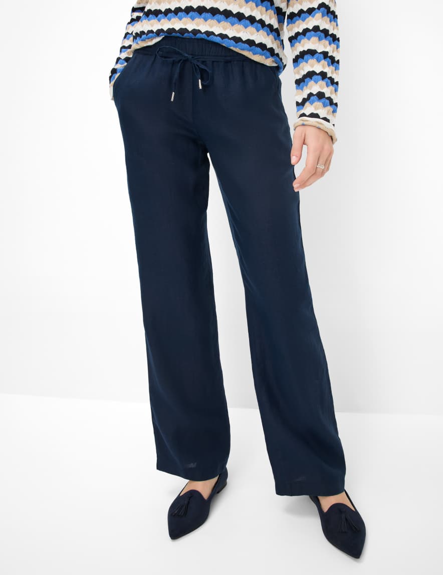 eurex by brax Women's fashion Pants Style FARINA Dark Blue Wide Leg