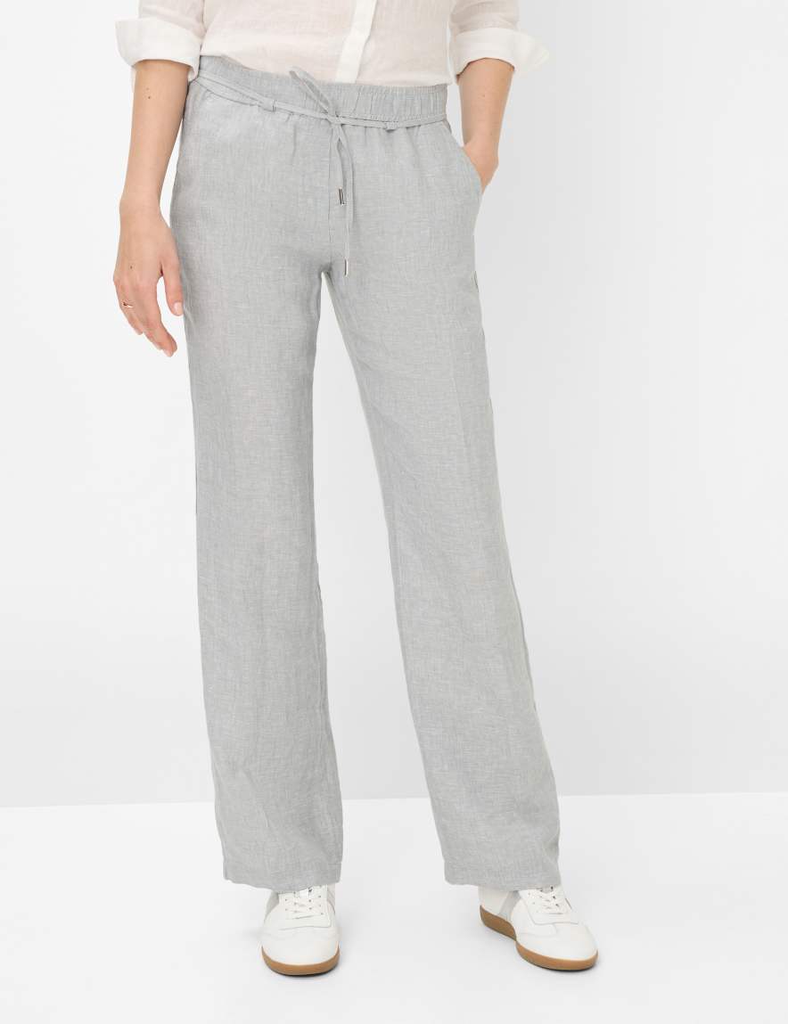 eurex by brax Women's fashion Pants Style FARINA Light Gray Wide Leg