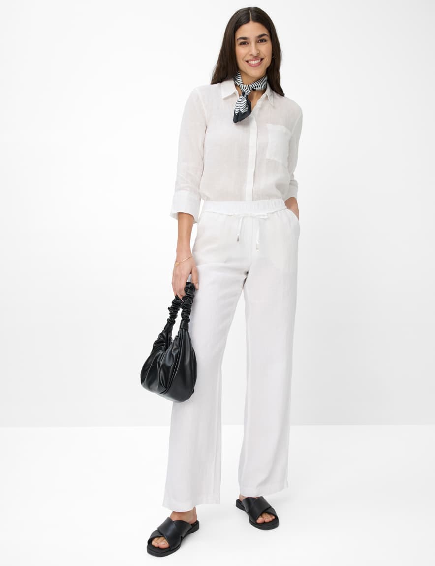 Eurex By Brax Women's Fashion Pants Style FARINA White Wide Leg