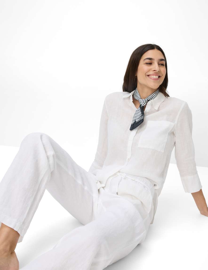 Eurex By Brax Women's Fashion Pants Style FARINA White Wide Leg