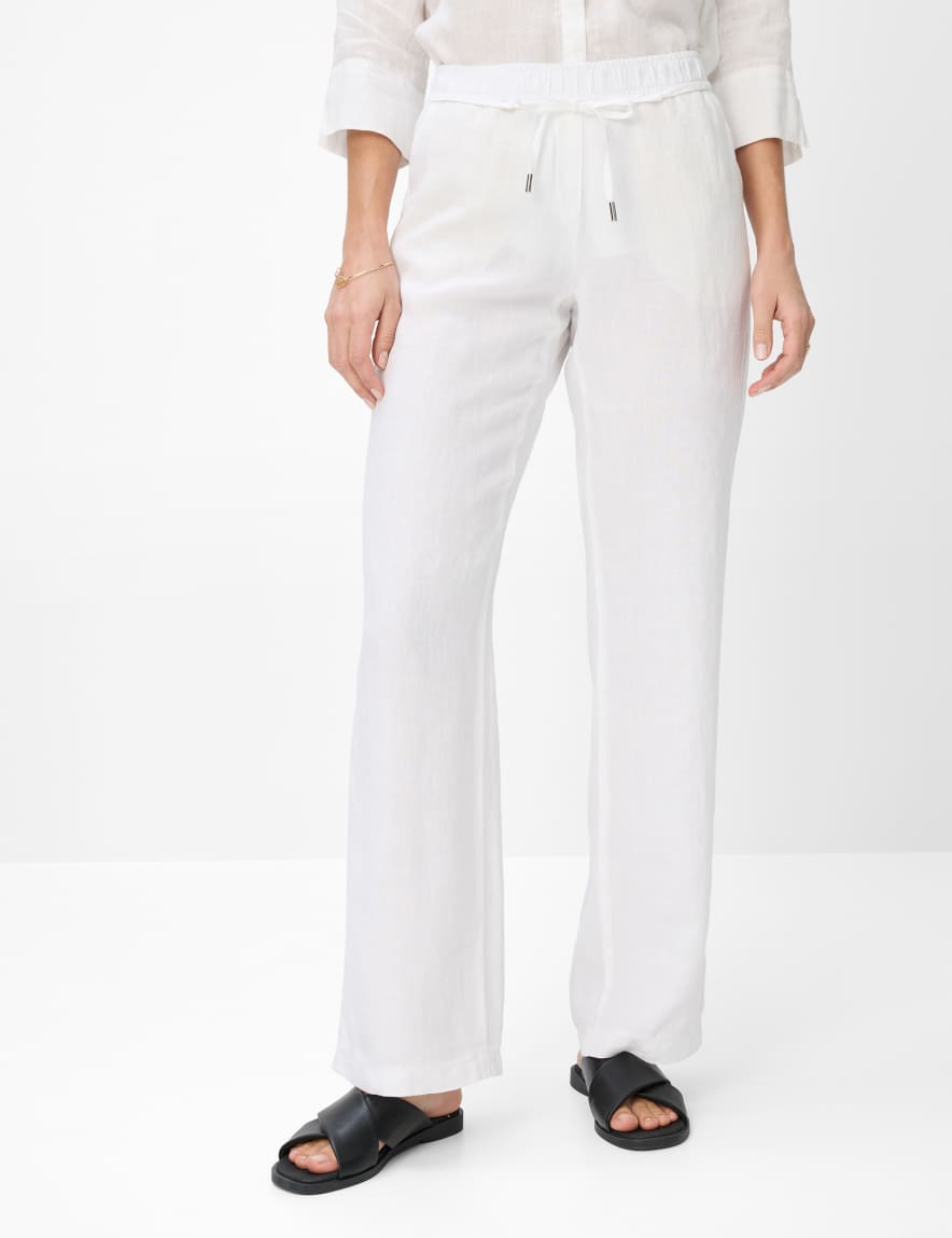 eurex by brax Women's fashion Pants Style FARINA White Wide Leg