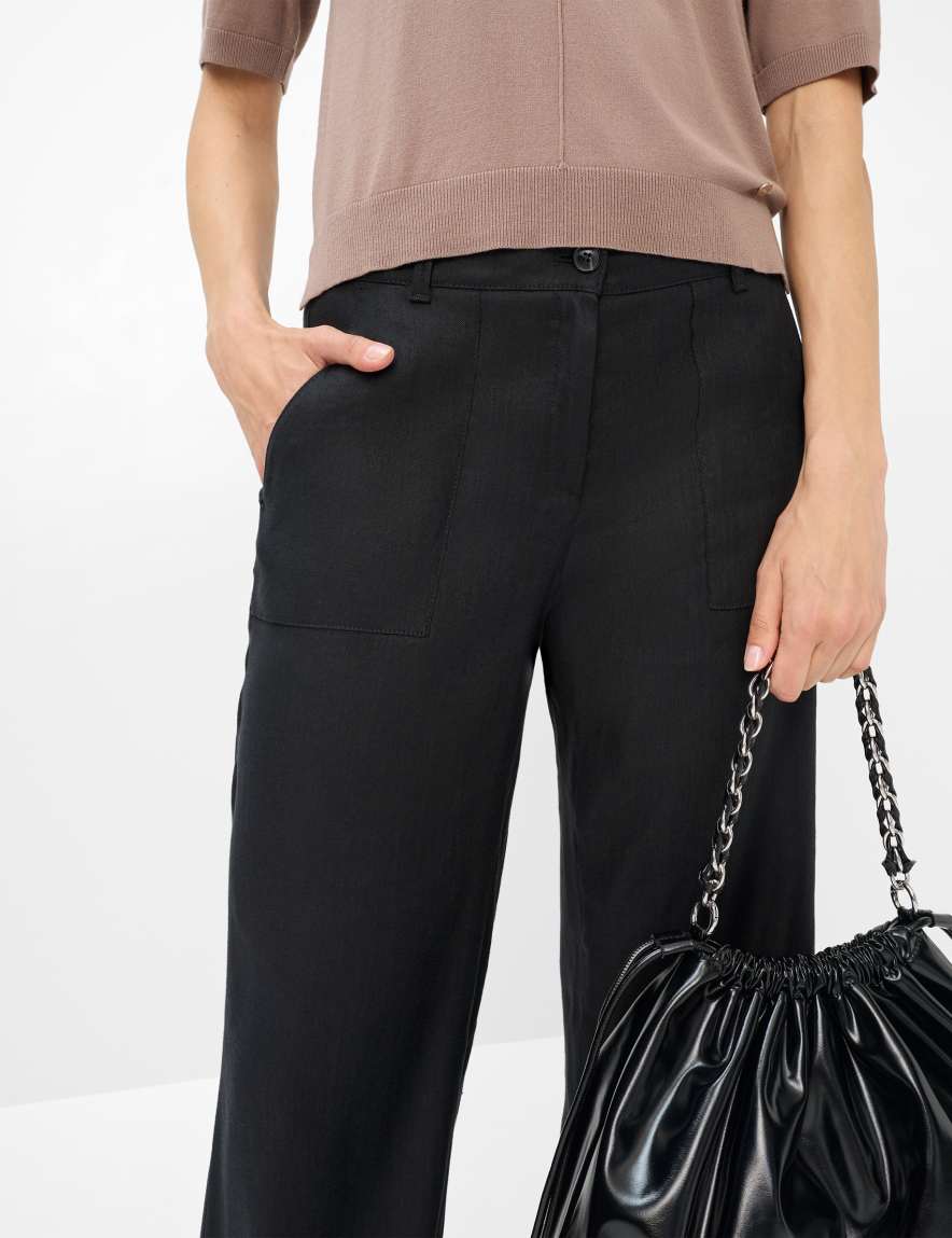 Eurex By Brax Women's Fashion Pants Style MAINE Black Wide Leg