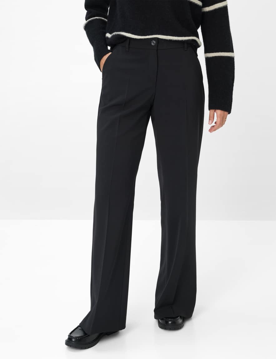 eurex by brax Women's fashion Pants Style MAINE Black Wide Leg
