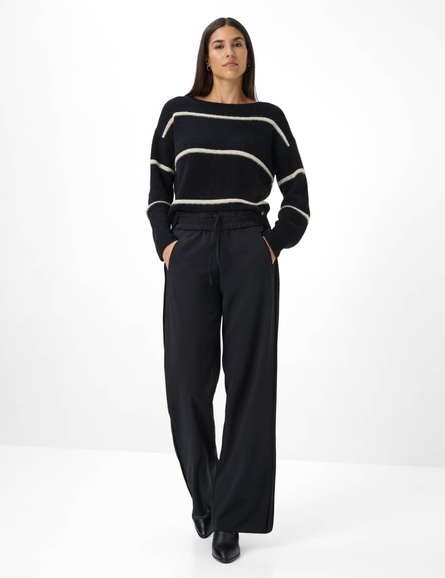 Eurex By Brax Women's Fashion Pants Style MAINE Black Wide Leg