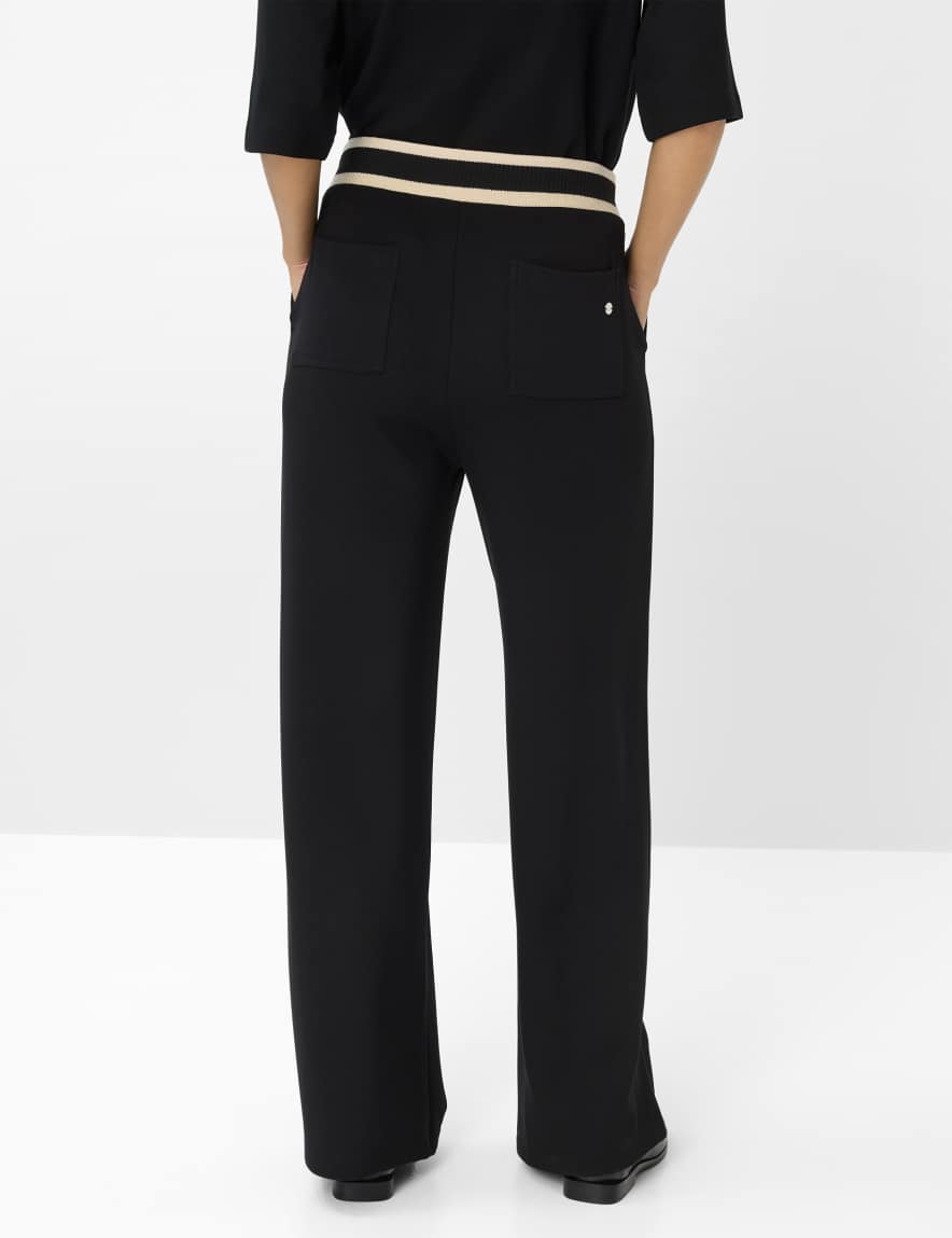 Eurex By Brax Women's Fashion Pants Style MAINE Black Wide Leg