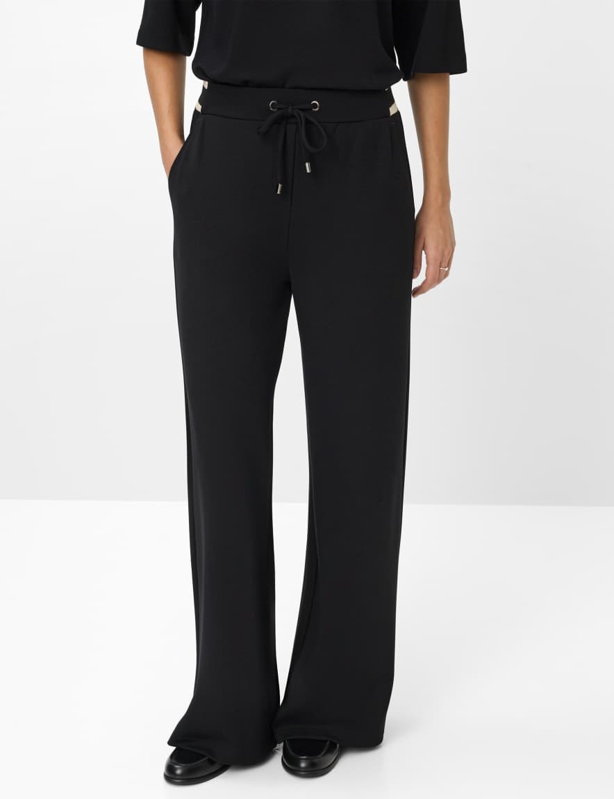 eurex by brax Women's fashion Pants Style MAINE Black Wide Leg