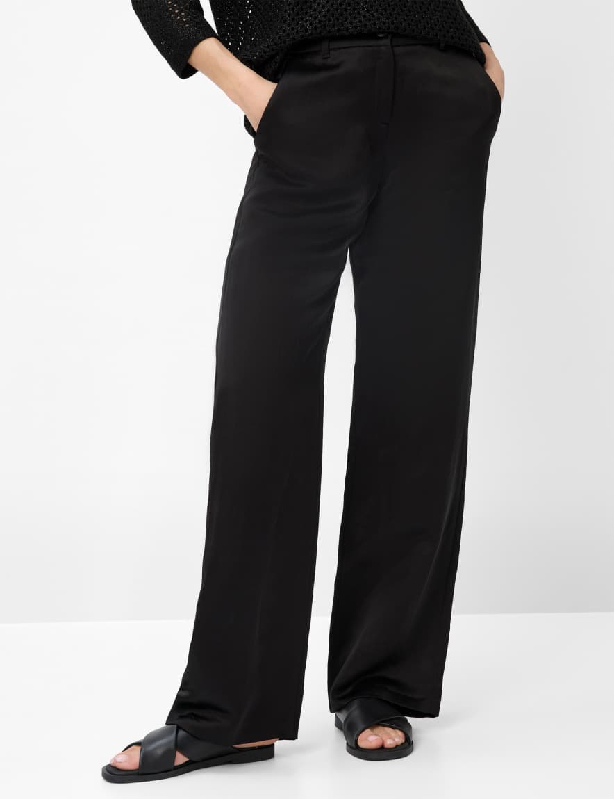 eurex by brax Women's fashion Pants Style MAINE Black Wide Leg