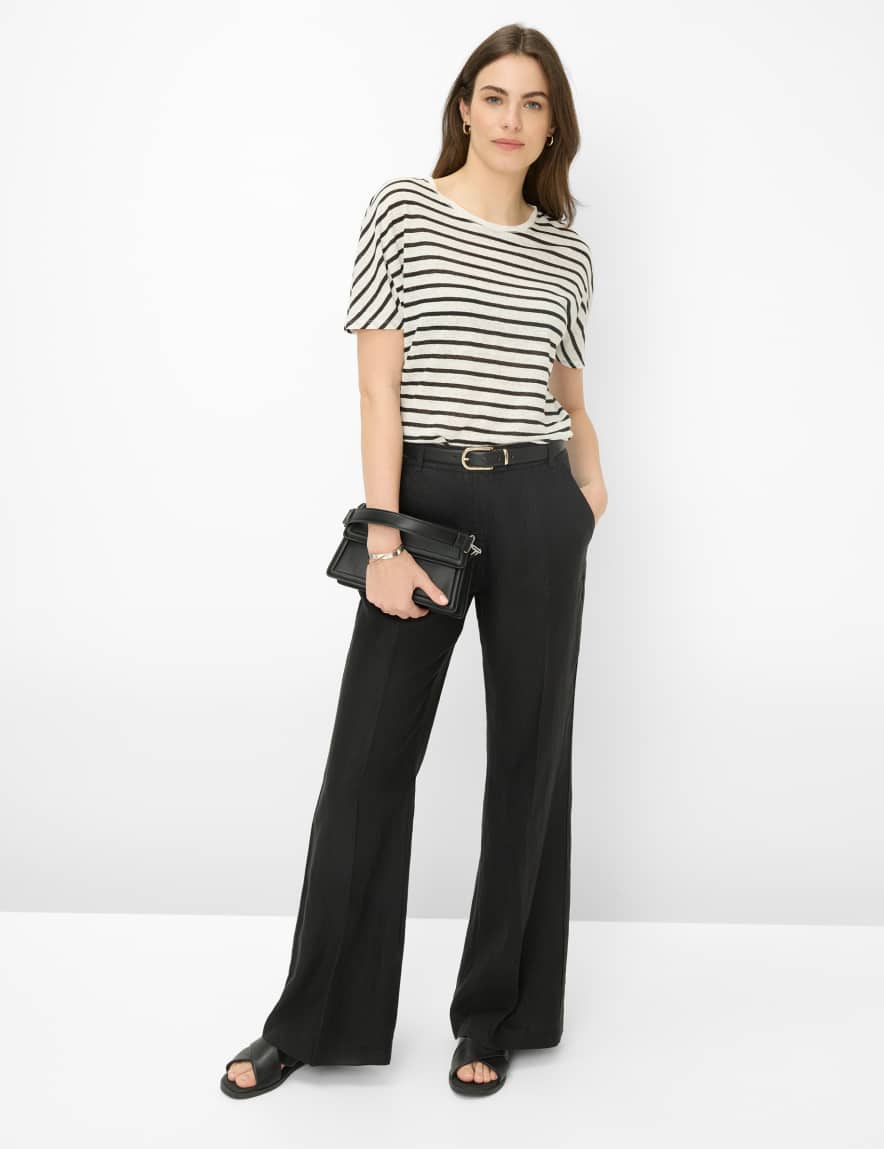 Eurex By Brax Women's Fashion Pants Style MAINE Black Wide Leg