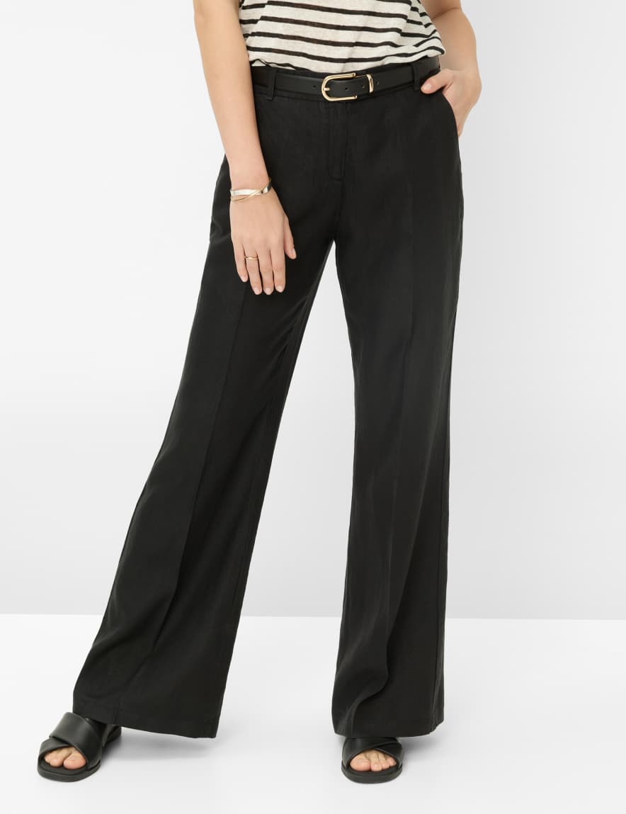 eurex by brax Women's fashion Pants Style MAINE Black Wide Leg