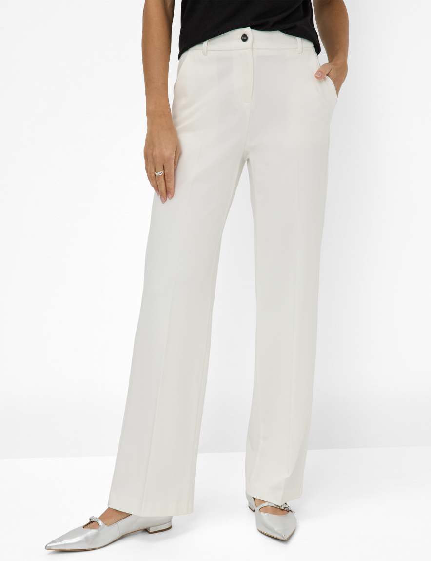 eurex by brax Women's fashion Pants Style MAINE Cream White Wide Leg