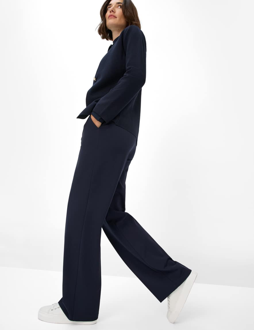 Eurex By Brax Women's Fashion Pants Style MAINE Dark Blue Wide Leg