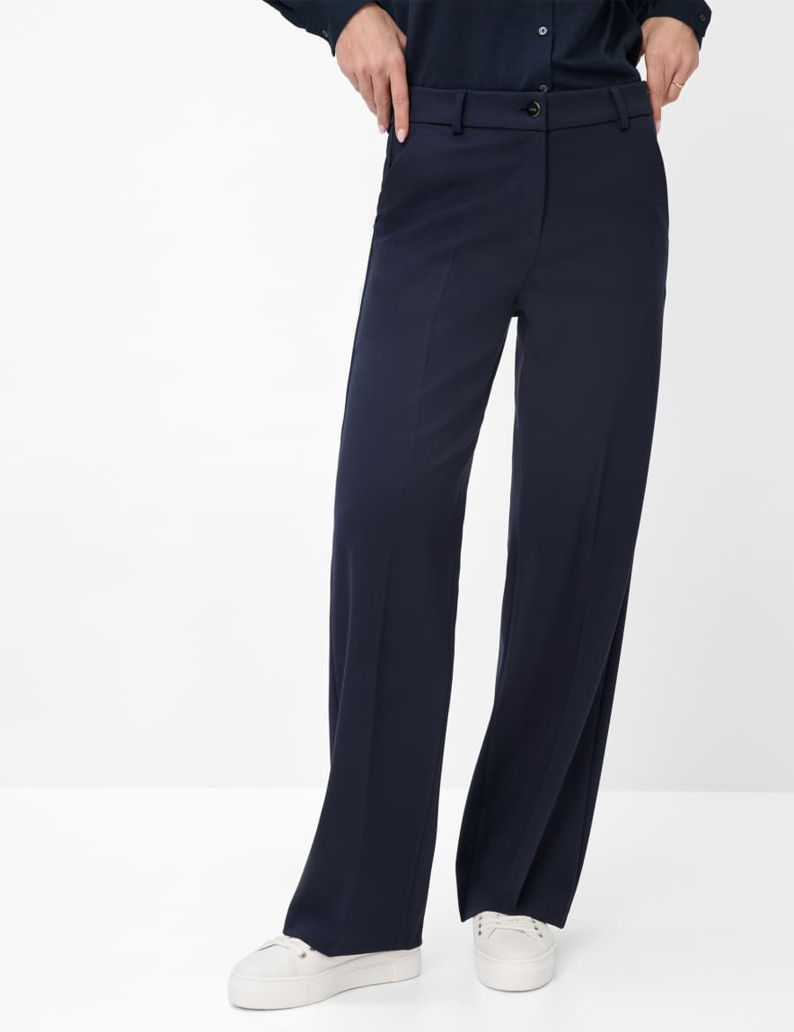 eurex by brax Women's fashion Pants Style MAINE Dark Blue Wide Leg