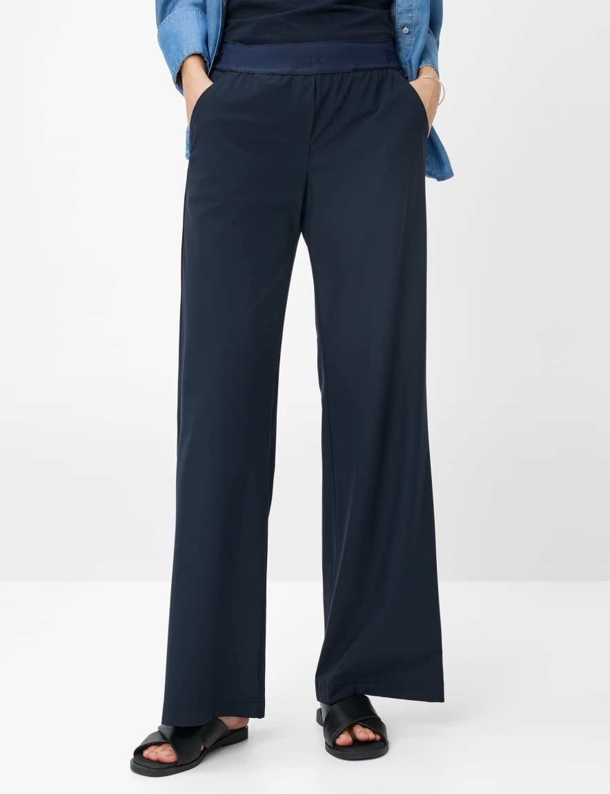 eurex by brax Women's fashion Pants Style MAINE Dark Blue Wide Leg