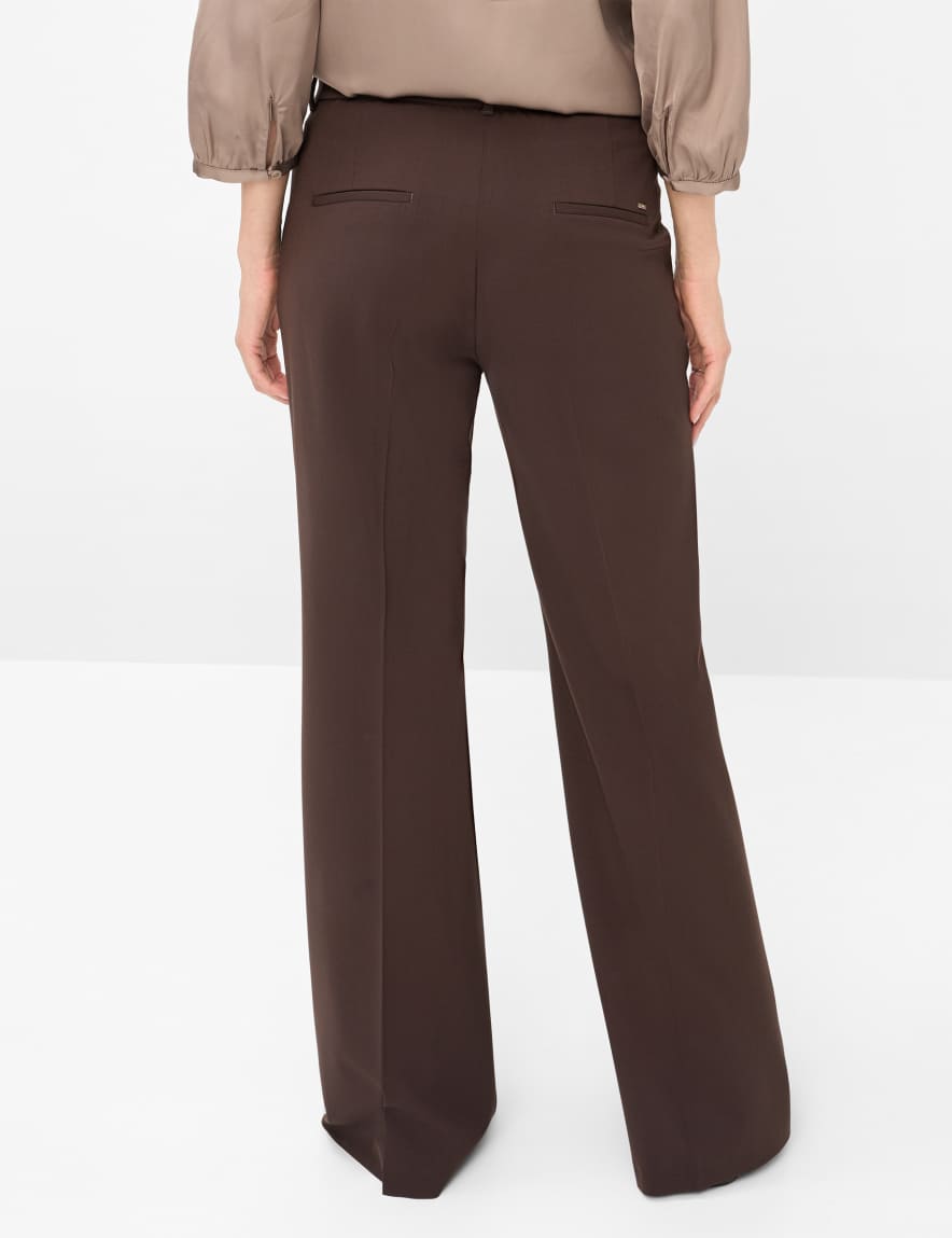 Eurex By Brax Women's Fashion Pants Style MAINE Dark Brown Wide Leg
