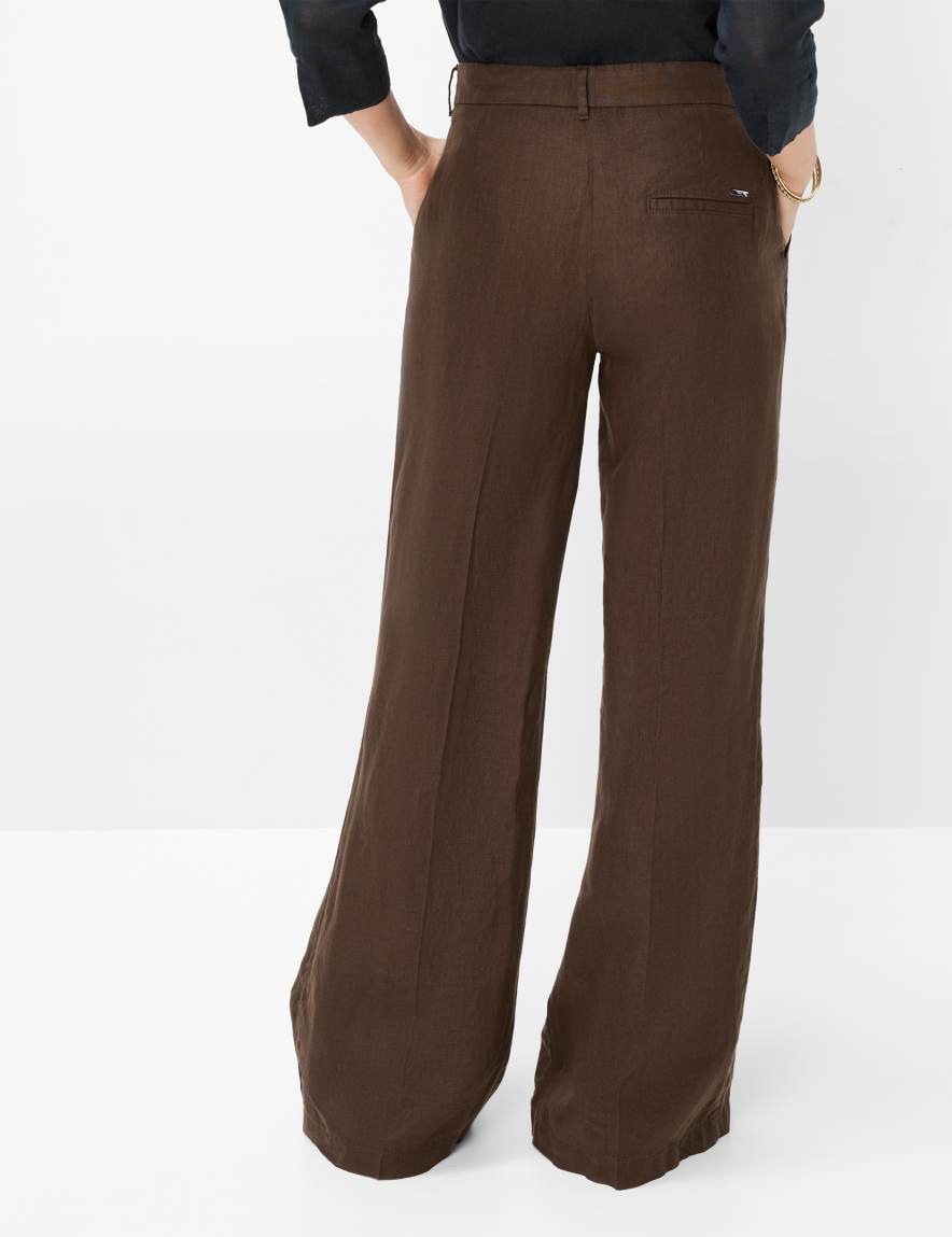 Eurex By Brax Women's Fashion Pants Style MAINE Dark Brown Wide Leg