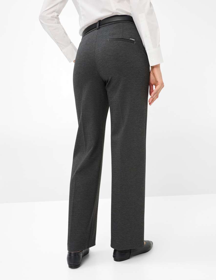 Eurex By Brax Women's Fashion Pants Style MAINE Dark Gray Wide Leg
