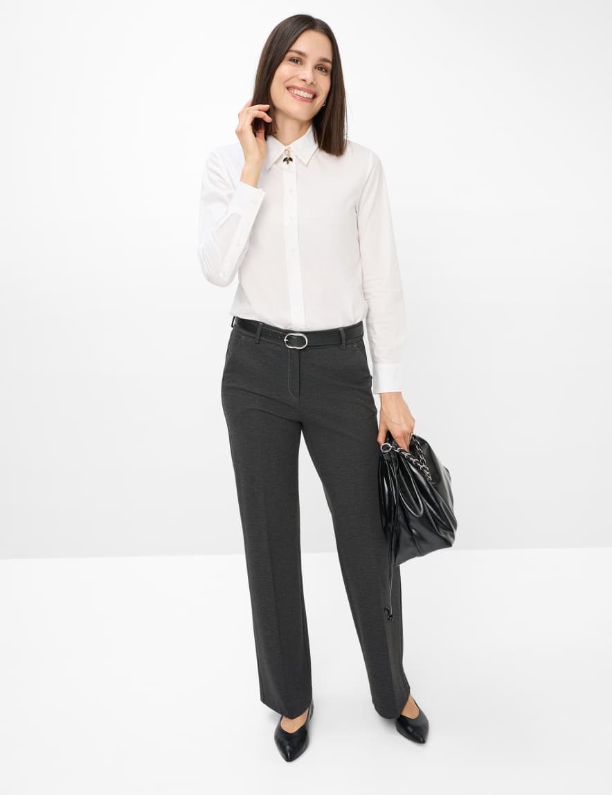 Eurex By Brax Women's Fashion Pants Style MAINE Dark Gray Wide Leg