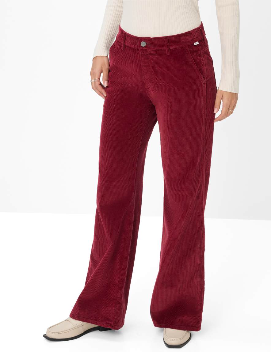 eurex by brax Women's fashion Pants Style MAINE Dark Red Wide Leg