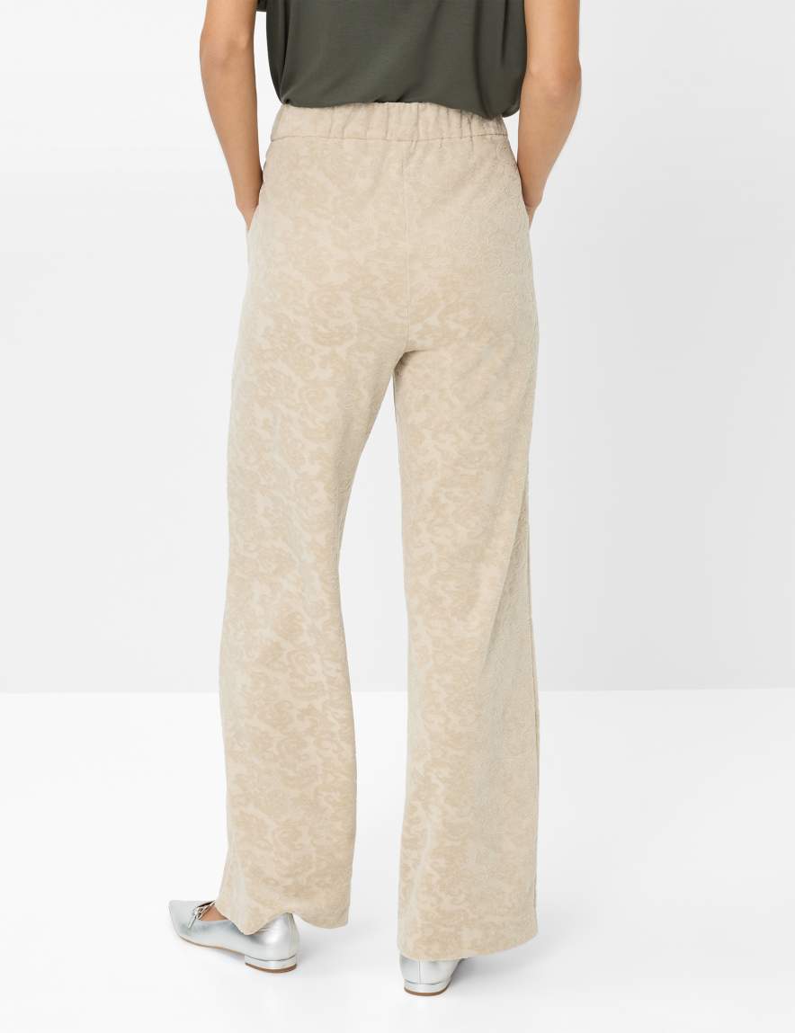 Eurex By Brax Women's Fashion Pants Style MAINE Light Beige Wide Leg