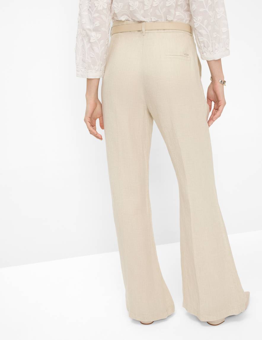 Eurex By Brax Women's Fashion Pants Style MAINE Light Beige Wide Leg