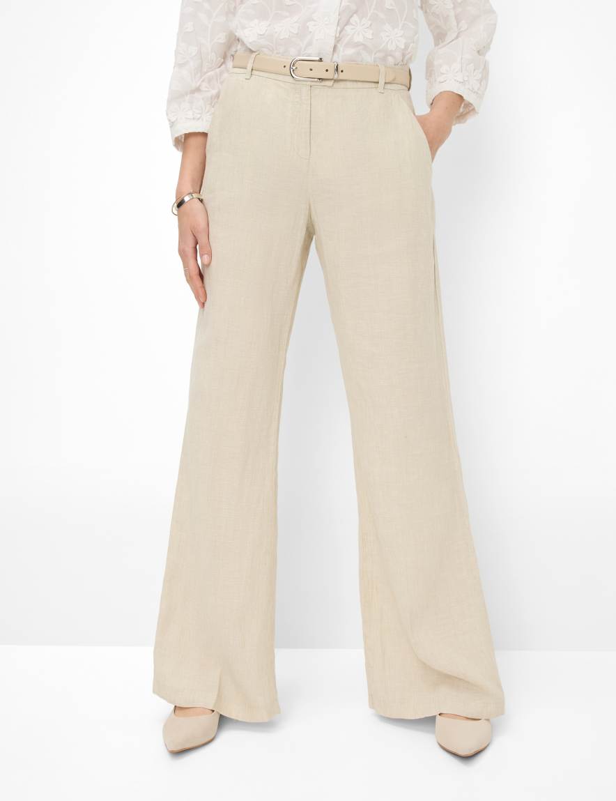 eurex by brax Women's fashion Pants Style MAINE Light Beige Wide Leg