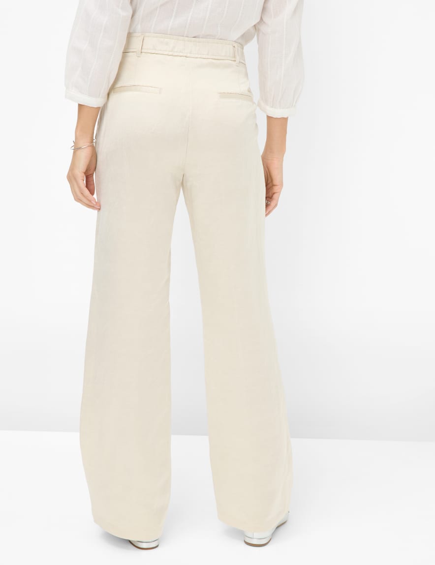 Eurex By Brax Women's Fashion Pants Style MAINE Light Beige Wide Leg