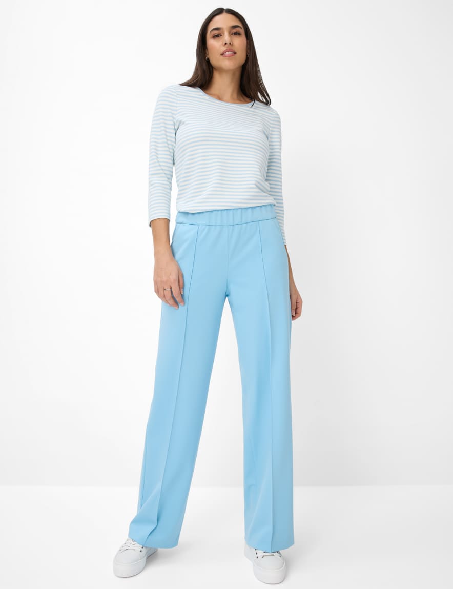 Eurex By Brax Women's Fashion Pants Style MAINE Light Blue Wide Leg