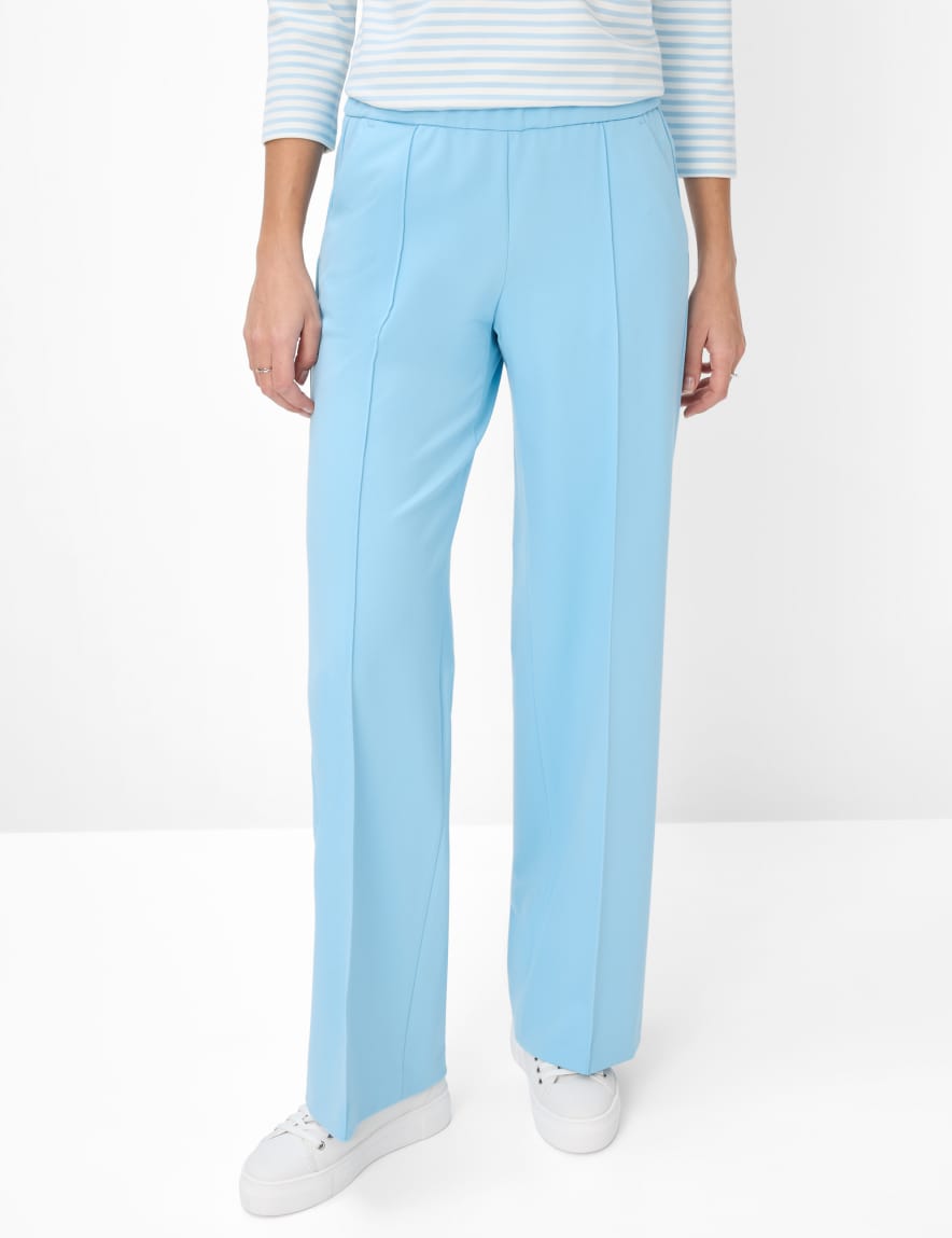 eurex by brax Women's fashion Pants Style MAINE Light Blue Wide Leg
