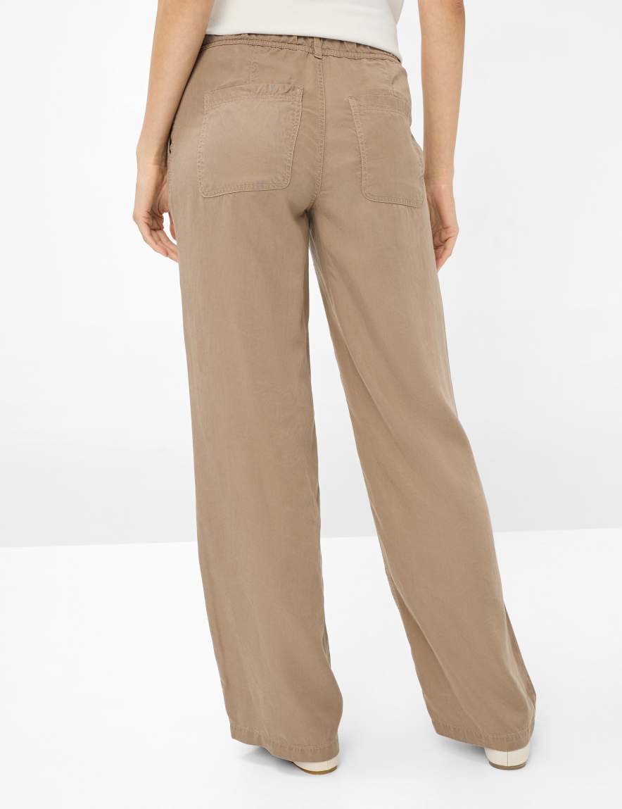 Eurex By Brax Women's Fashion Pants Style MAINE Light Brown Wide Leg