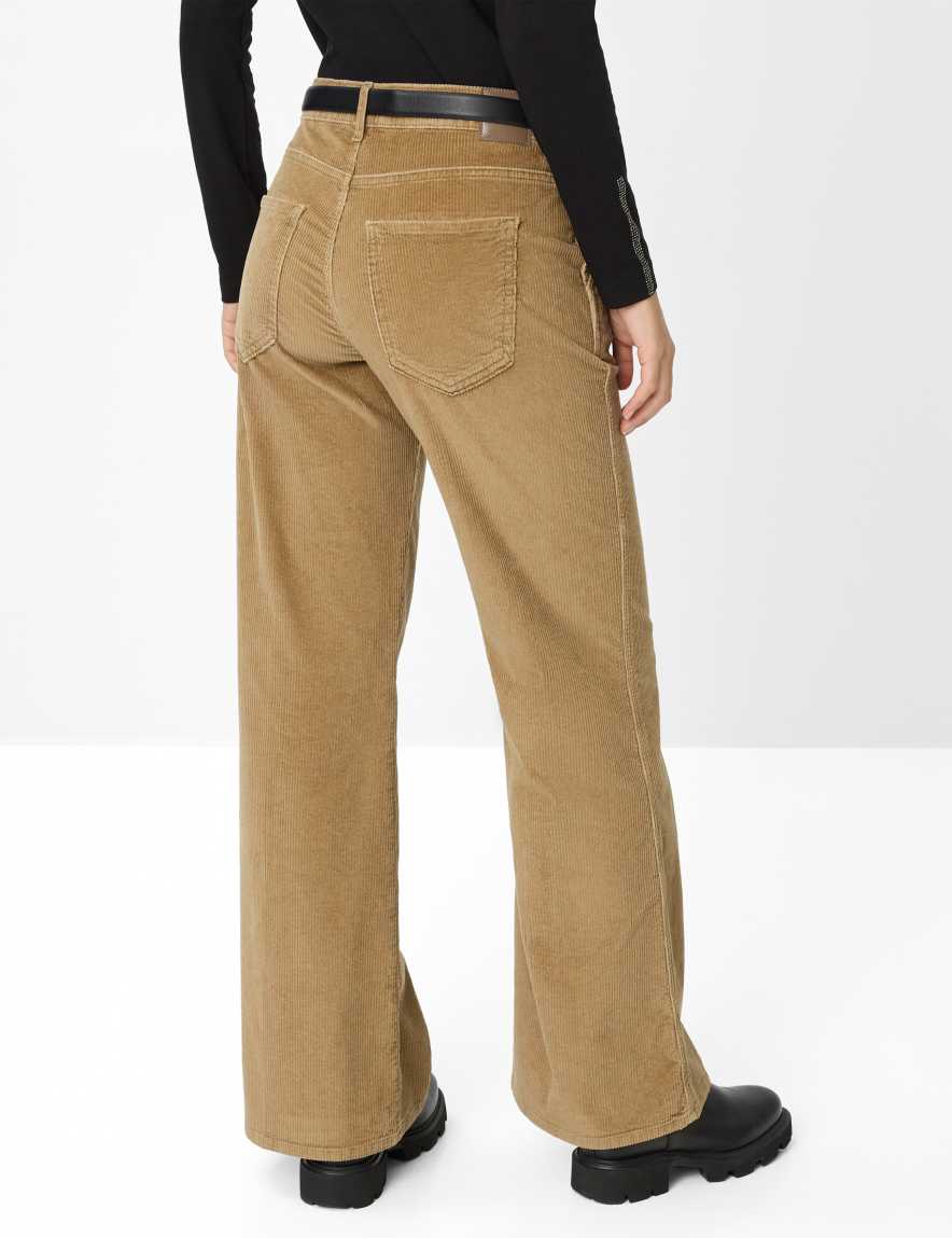 Eurex By Brax Women's Fashion Pants Style MAINE Light Brown Wide Leg