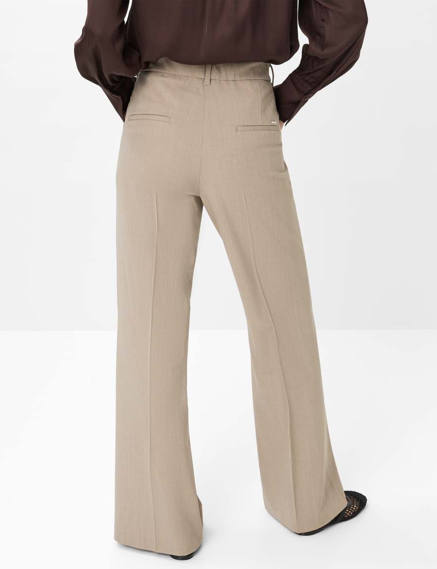Eurex By Brax Women's Fashion Pants Style MAINE Light Brown Wide Leg