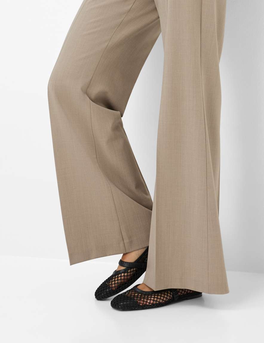 Eurex By Brax Women's Fashion Pants Style MAINE Light Brown Wide Leg